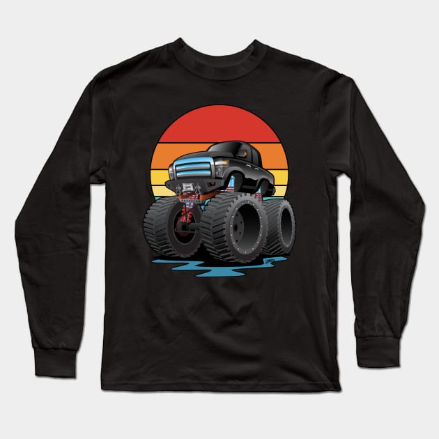 Big Monster Truck Off-road 4wd Cartoon Long Sleeve T-Shirt by hobrath